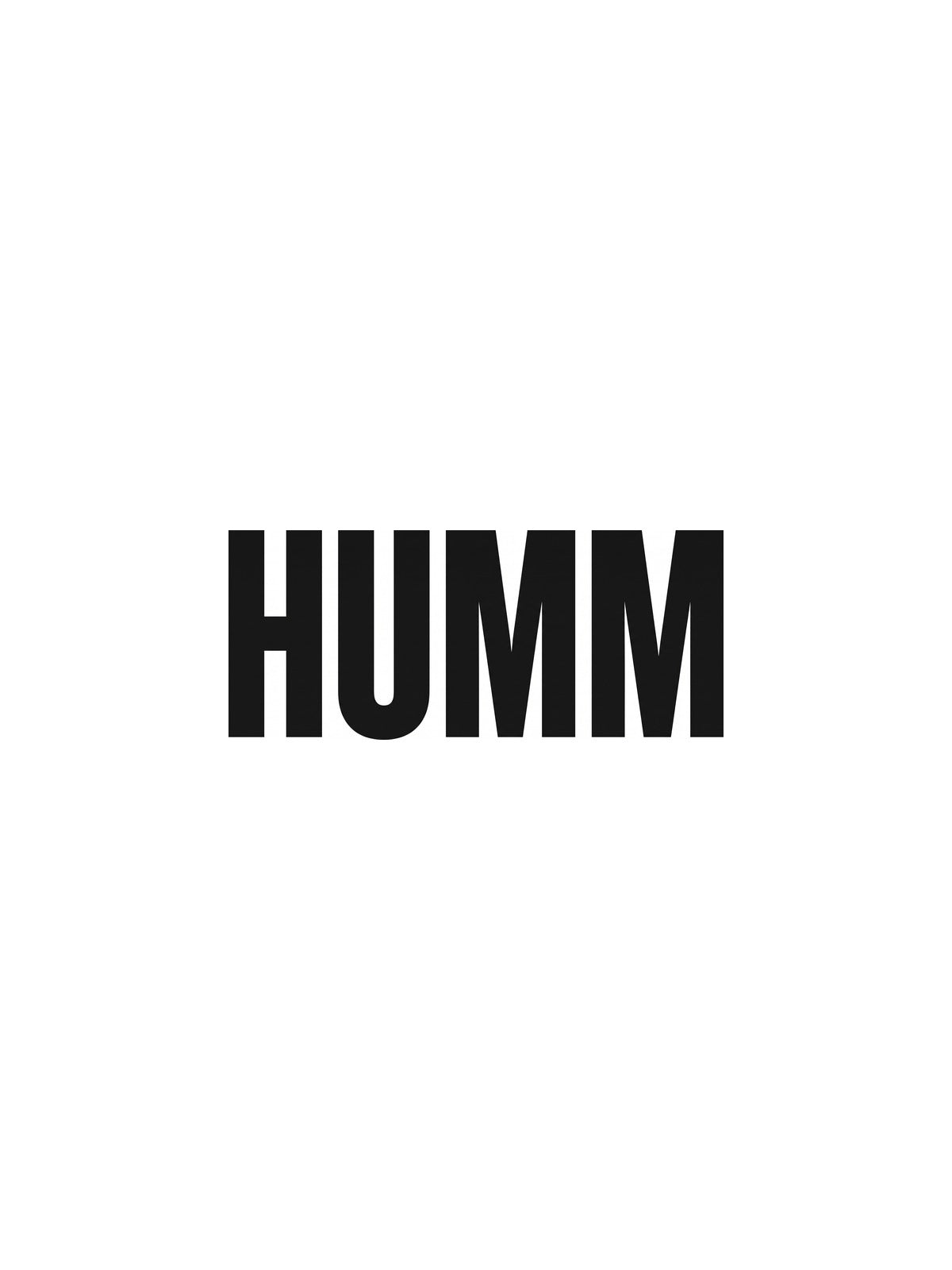 HUMM wordmerk in zwart op wit
